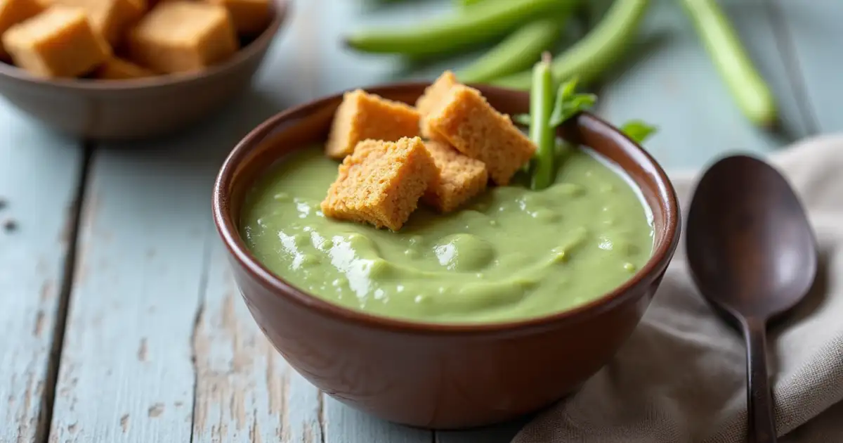 Soupe de petit pois: recette rapide